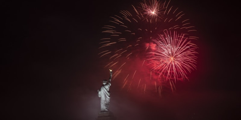 Socha Svobody mimo jiné oslavuje i Den nezávislosti Spojených států
