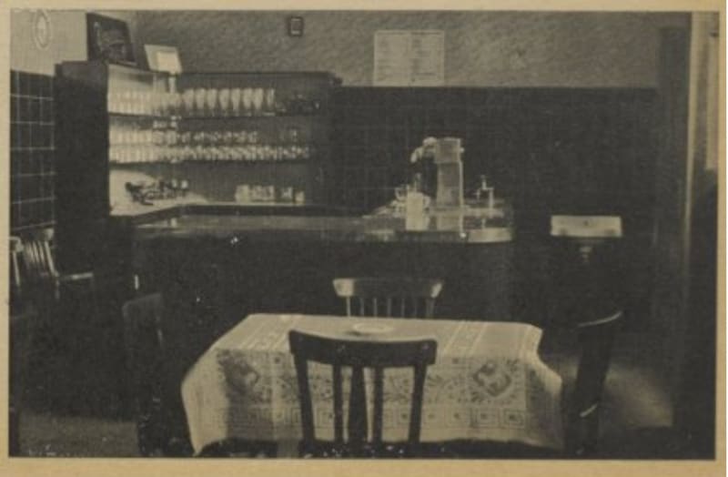 Kavárna Orient na dobovém snímku. Zdroj Archiv rodiny Šustů.