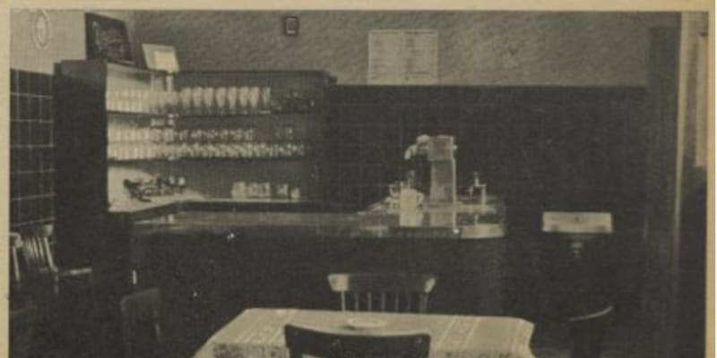 Kavárna Orient na dobovém snímku. Zdroj Archiv rodiny Šustů.