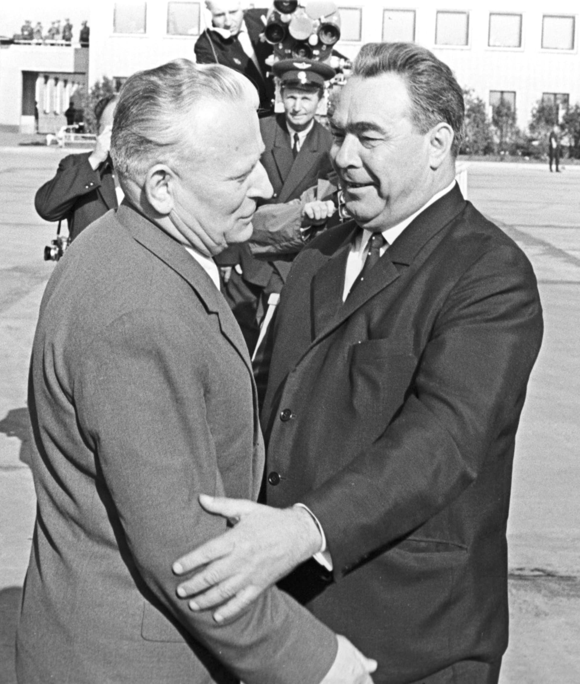 Antonín Novotný s Leonidem Brežněvem