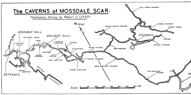 Mapa jeskyní Mossdale