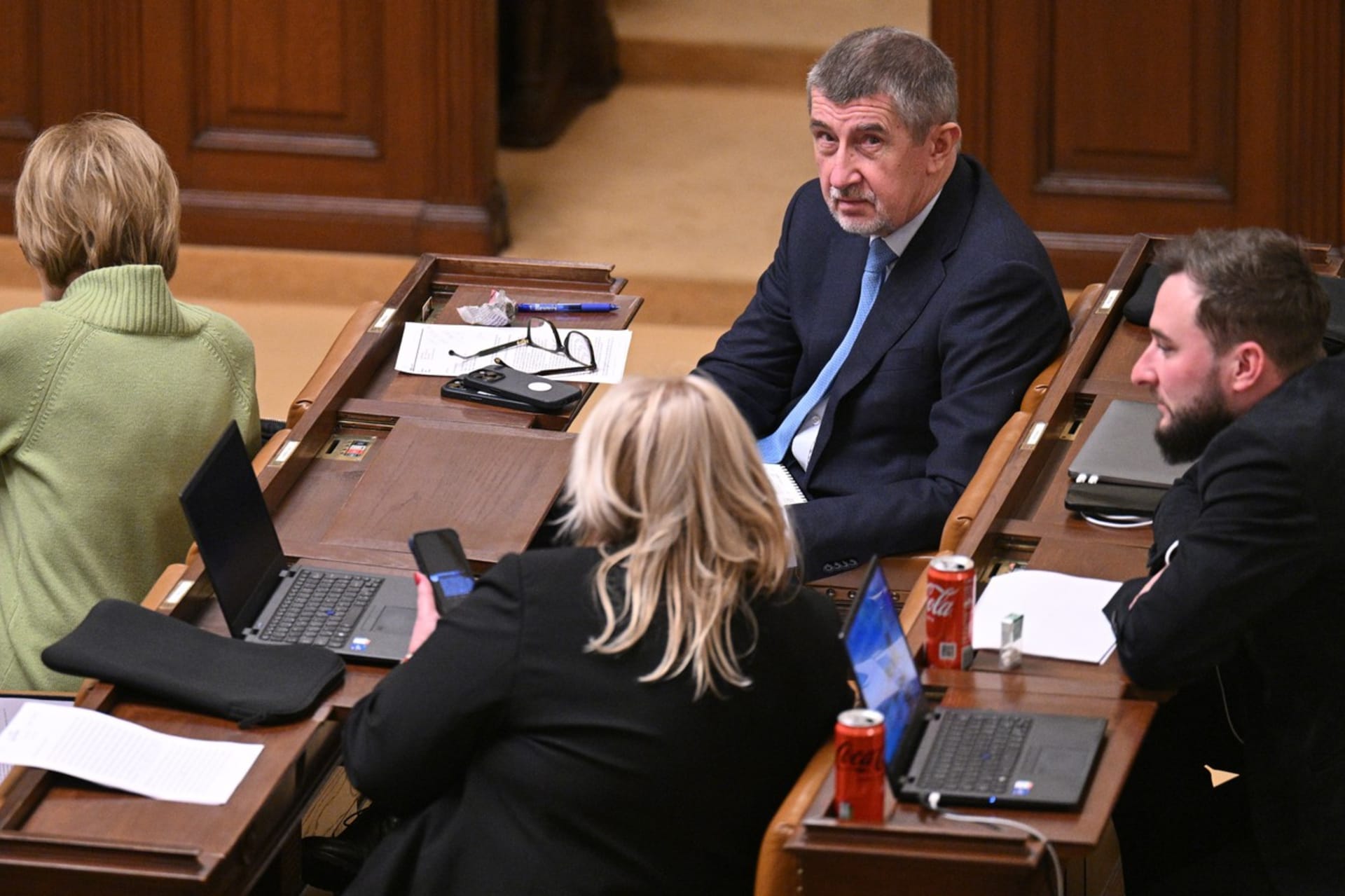 Šéf hnutí ANO Andrej Babiš v Poslanecké sněmovně