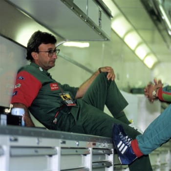 Eddie Jordan s Michalem Schumacherem na fotografii z roku 1991.