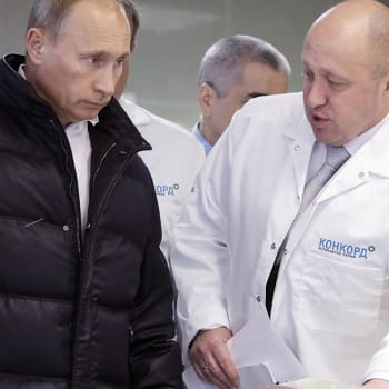 Vladimir Putin a Jevgenij Prigožin