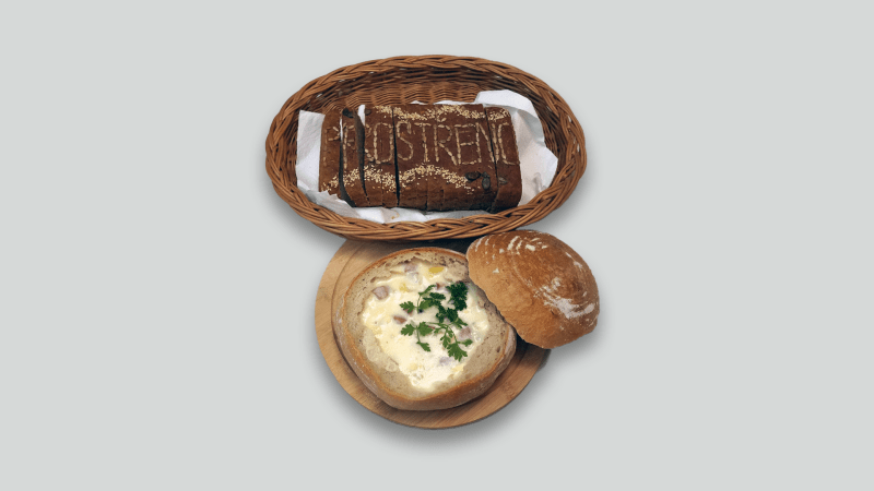 Hodolanská omáčka s domácím chlebem