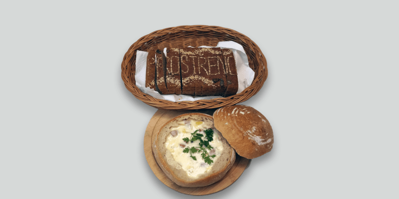 Hodolanská omáčka s domácím chlebem