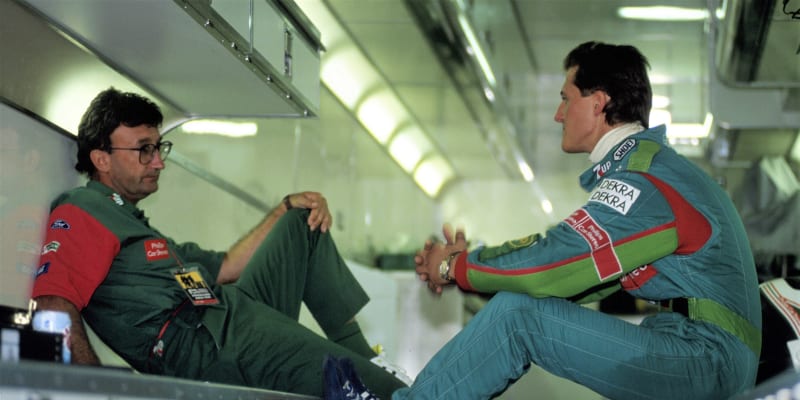 Eddie Jordan s Michaelem Schumacherem na fotografii z roku 1991