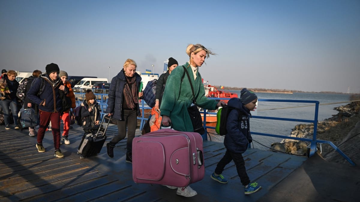 Ukrajinští uprchlíci (Ilustrační foto)