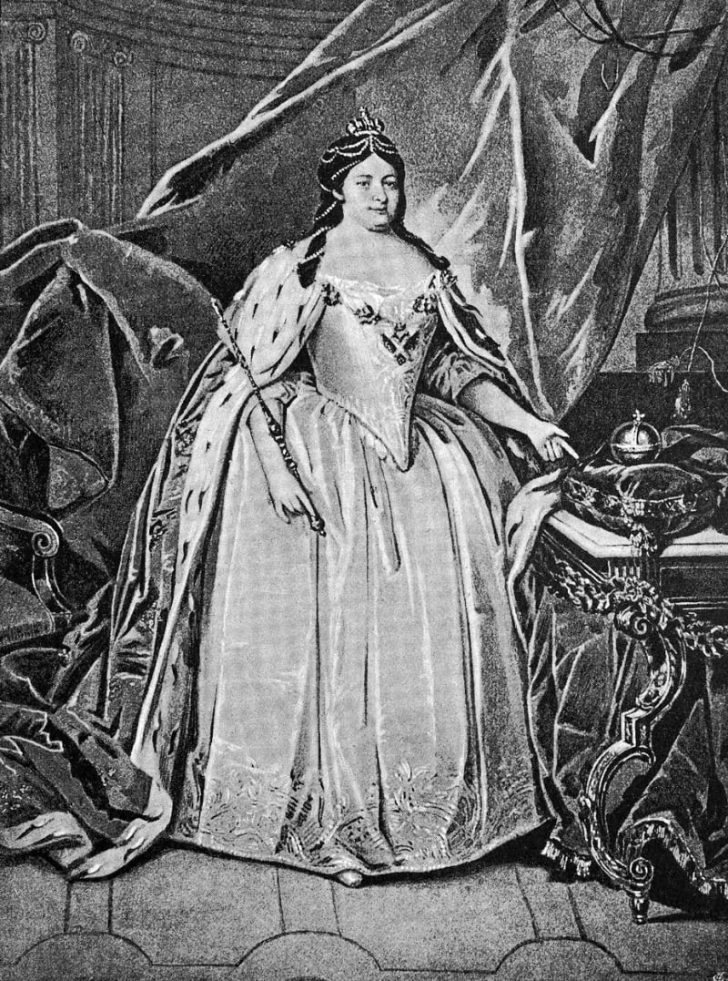 Carevna Anna Ivanovna na dobové ilustraci