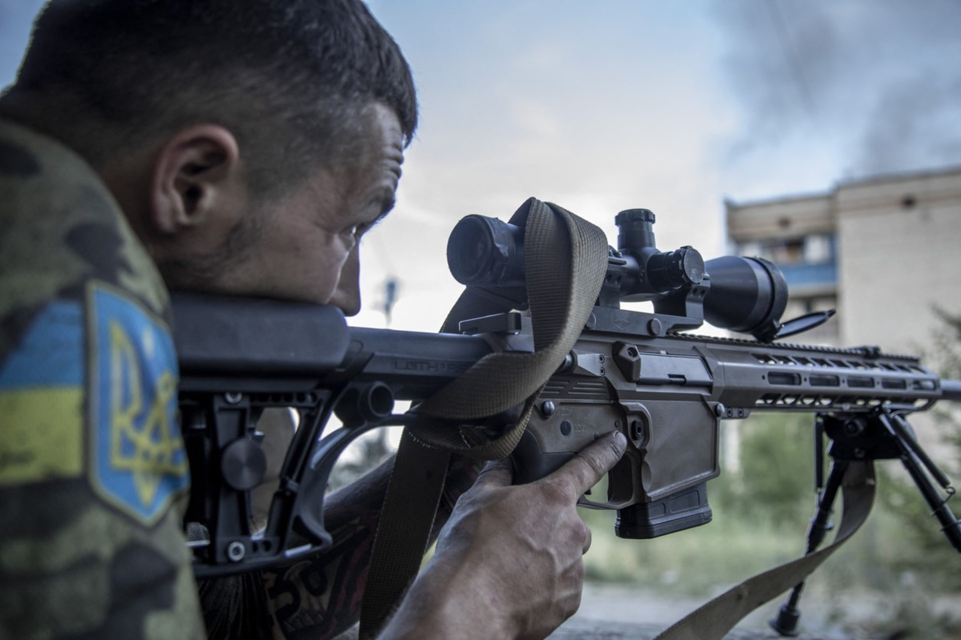 Ukrajinský odstřelovač v Siversku
