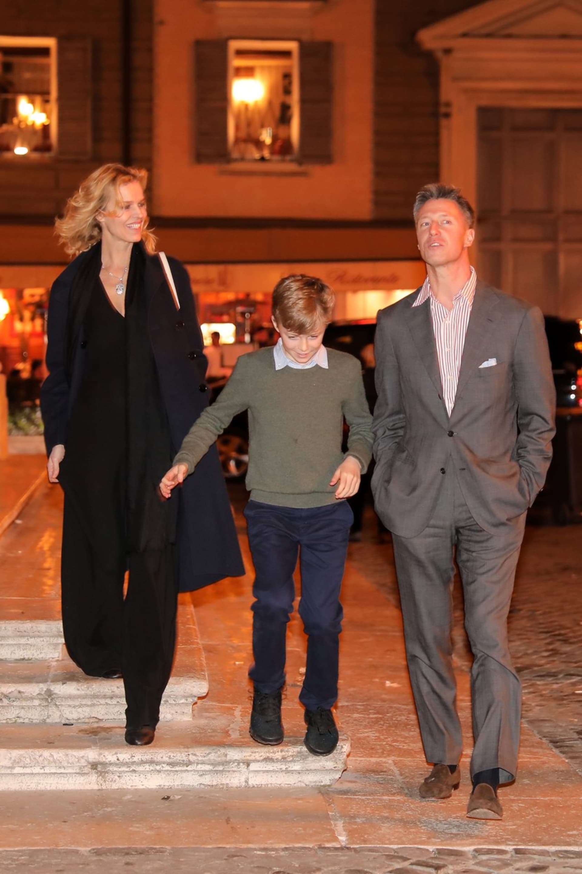 Eva Herzigová s manželem a synem.
