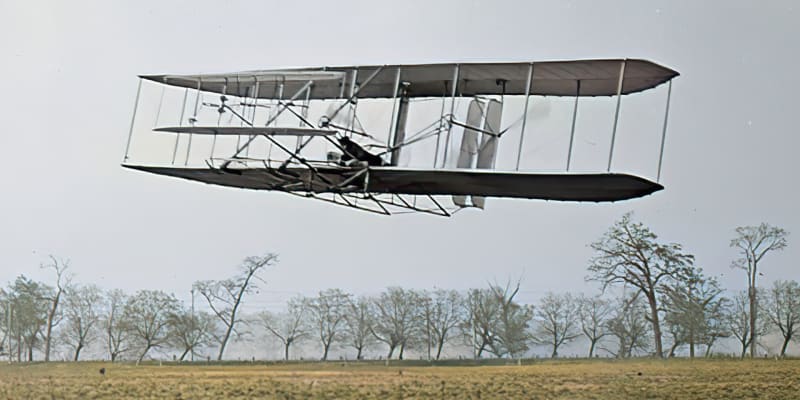 Wright Flyer II nad polem