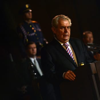 Miloš Zeman během inaugurace v roce 2013