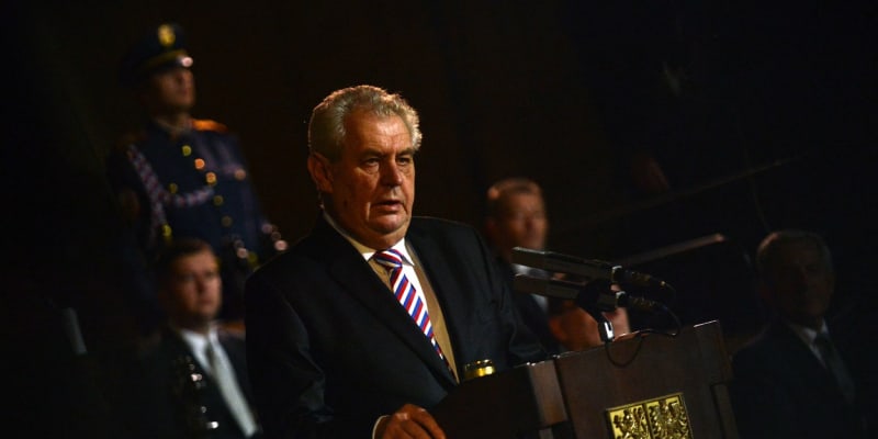 Miloš Zeman během inaugurace v roce 2013