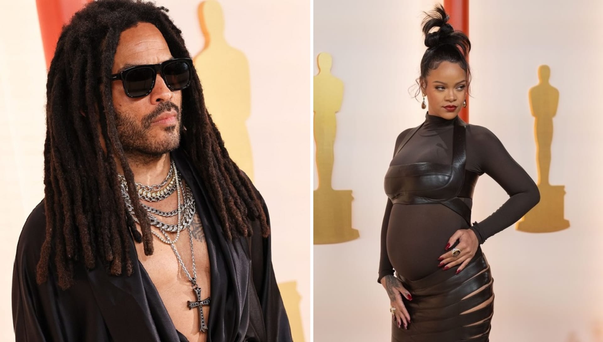 Lenny Kravitz i Rihanna zářili na Oscarech. 