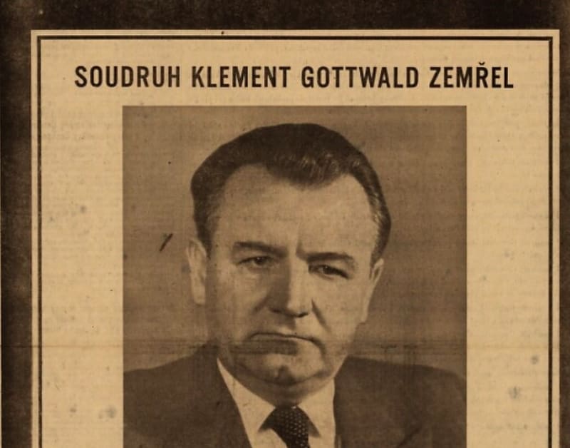 Klement Gottwald zemřel 14. března 1953.