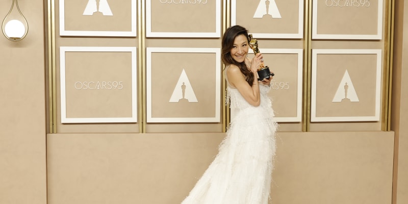 Michelle Yeohová, držitelka ceny za nejlepší ženský herecký výkon v hlavní roli 