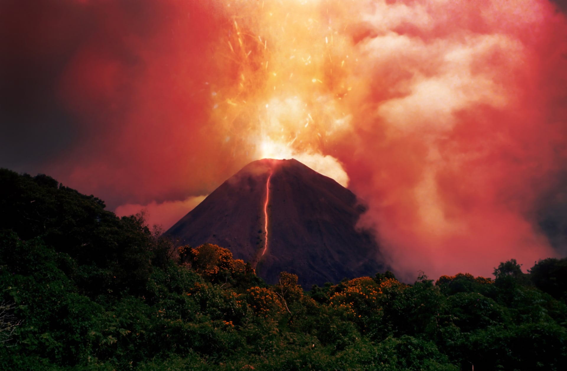 Vybuchující vulkán