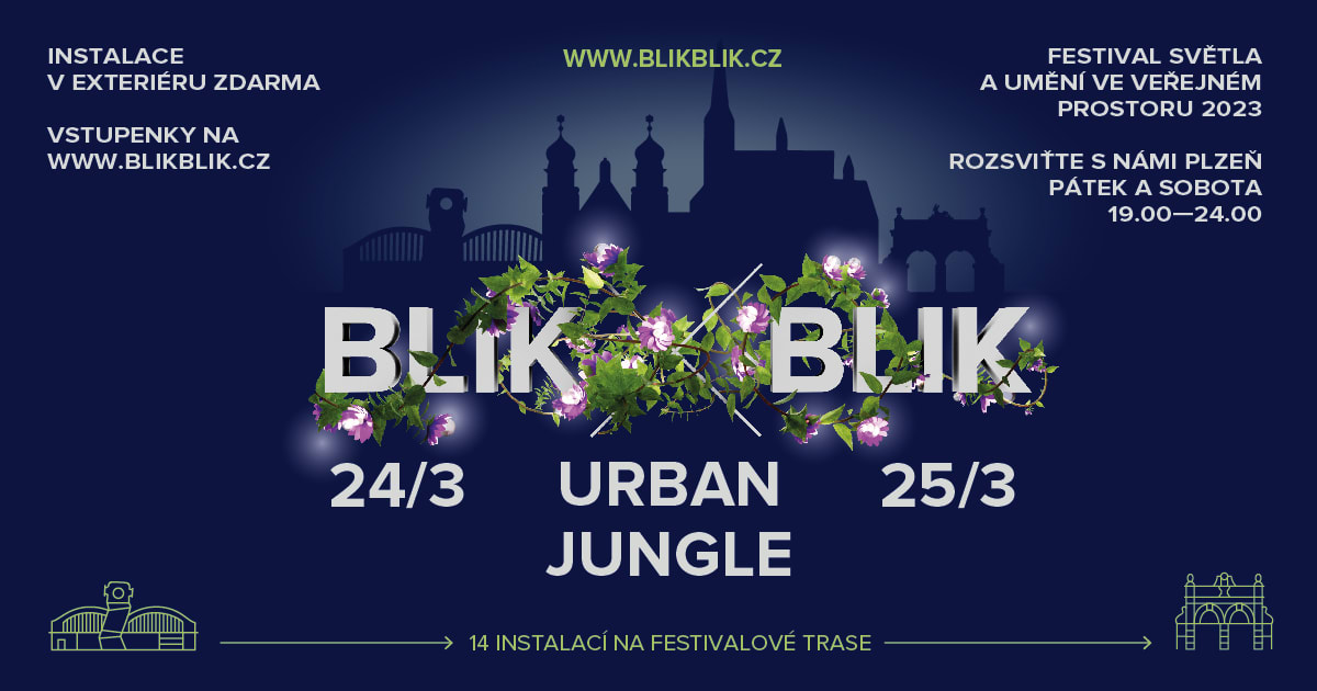 Plzeň rozsvítí festival světla BLIK BLIK.