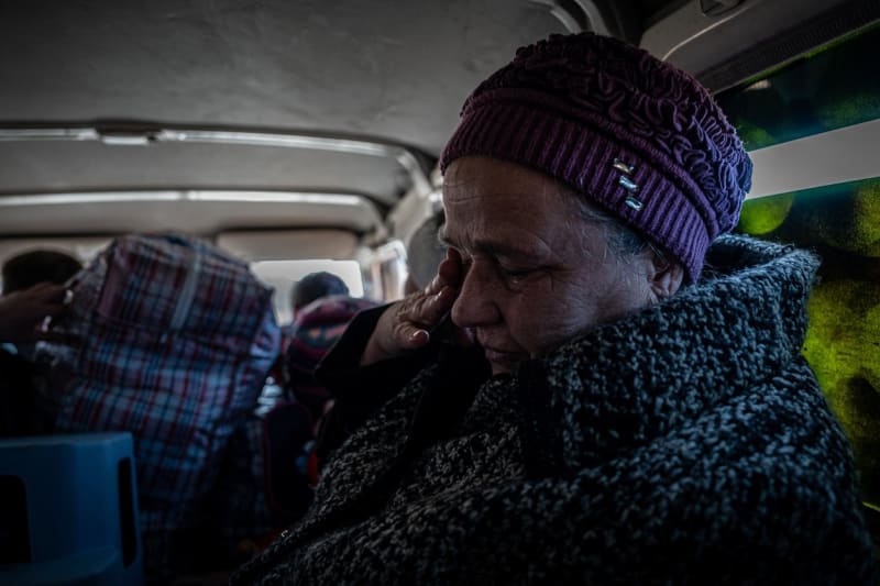 Mnozí ukrajinští senioři museli opustit své domovy a utéci do bezpečnější části země. Foto ze 13. března 2023, Nykyforivka.