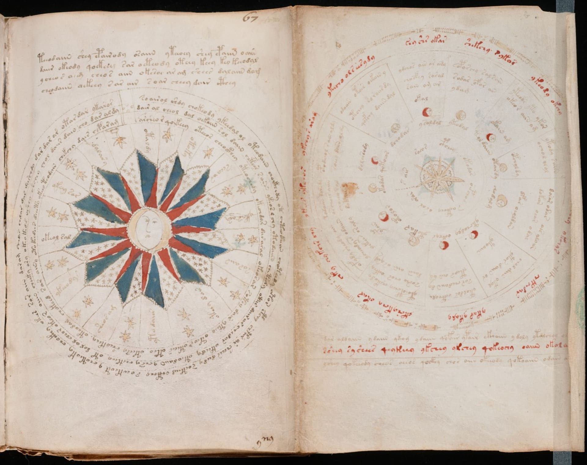 Další části rukopisu tvoří kosmologické náčrty 