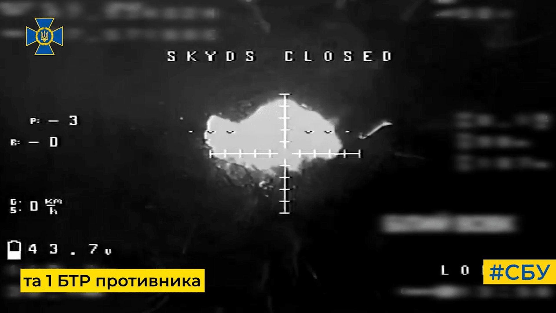 „Bílí vlci“ se na sítích chlubí záběry zkázy ruských tanků (18. 3. 2023).