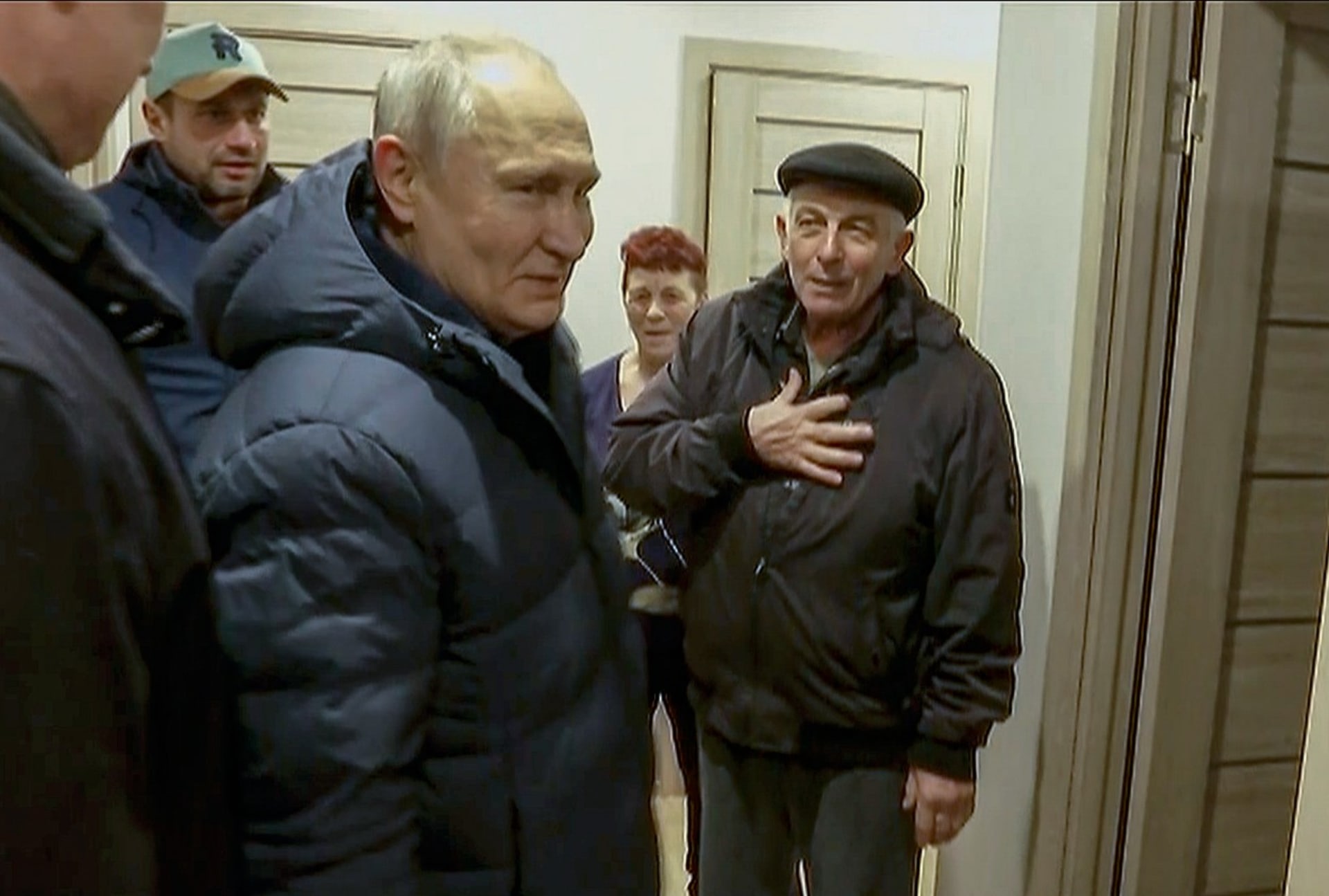 Vladimir Putin na údajné návštěvě Mariupolu
