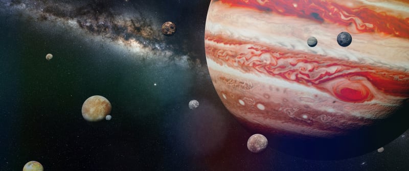 Jupiter je oproti ostatním planetám gigantický