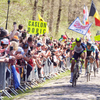 Nejobávanější úsek závodu Paříž-Roubaix. Kostky v Arenberském lese závodníky bolí nejvíce.