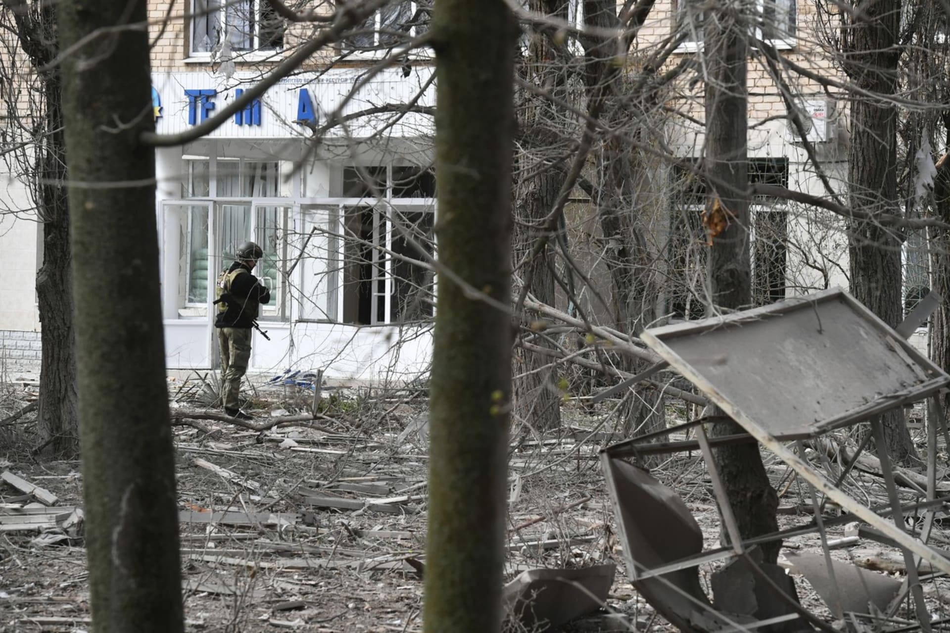 Ukrajinci ostřelovali ruské pozice v Melitopolu. (27.3.2023)