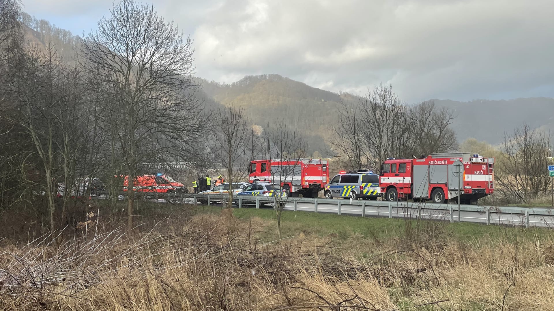 Dva lidé zemřeli při pondělní dopravní nehodě na silnici číslo 62 mezi Ústím nad Labem a obcí Povrly