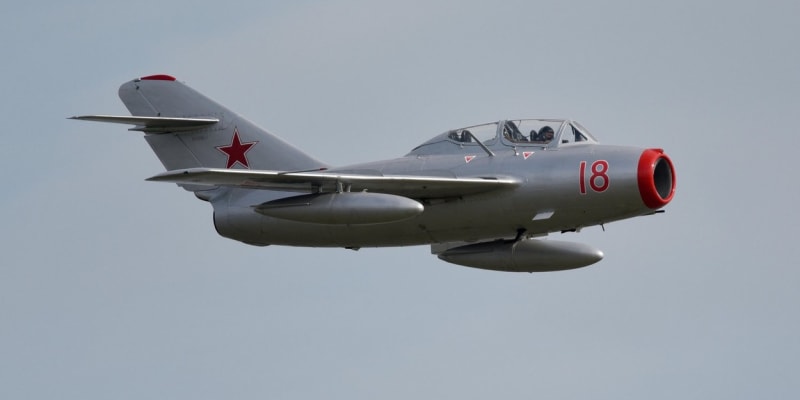 Cvičný letoun Mig-15 UTI. V tomto typu letadla zahynul Jurij Gagarin