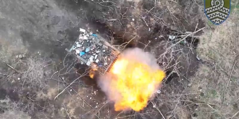 Ukrajinci zničili ruský salvový raketomet.