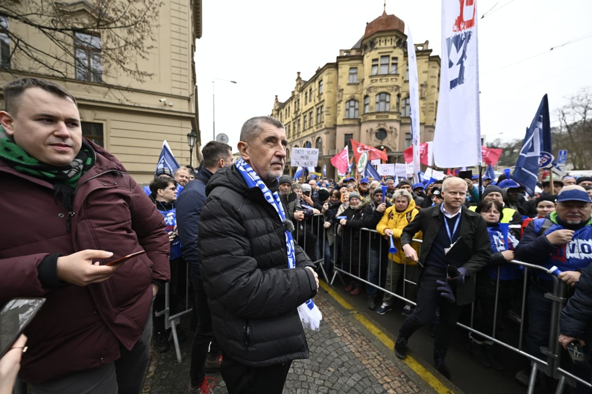 Andrej Babiš na protivládní demonstraci