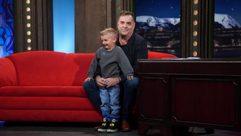 Miroslav Etzler přišel do Show Jana Krause i se svým synem Samuelem .