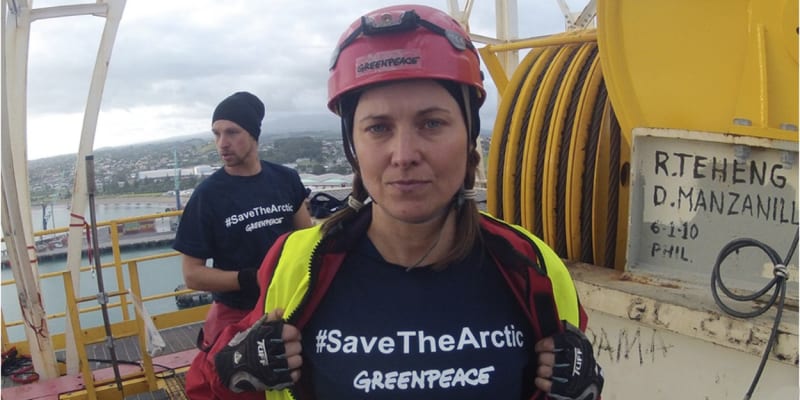 Herečka byla v roce 2012 zatčena poté, co se s aktivisty Greenpeace vloupala na loď ropné společnosti.
