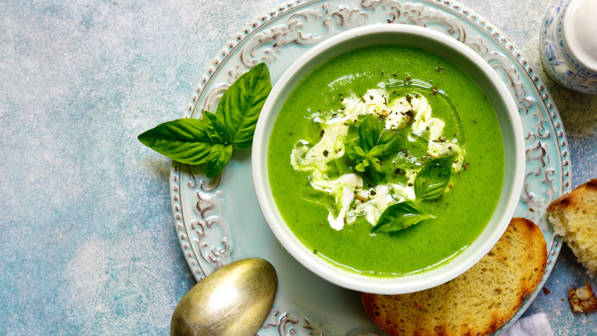 Get ready for spring with green soup.  Does spinach win, or rather asparagus?