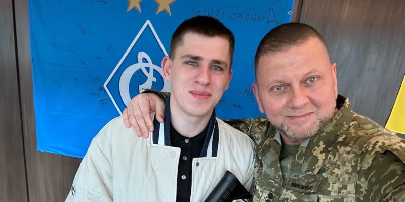 Ukrajinský voják Ruslan Zubarev se Zálužným.