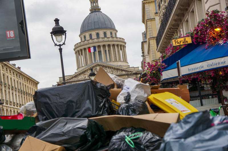Paříž se během posledních týdnů proměnila v město plné odpadků či krys. Trpí místní památky, například Panthéon.