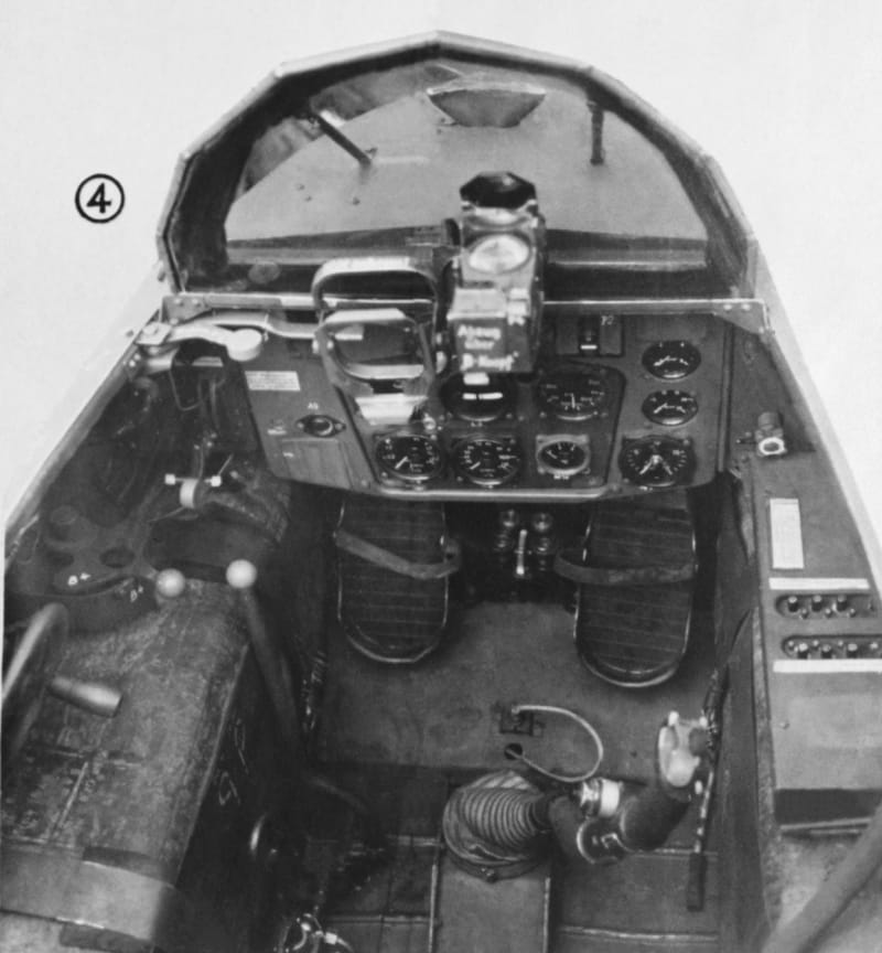 Pohled do kokpitu Me 163