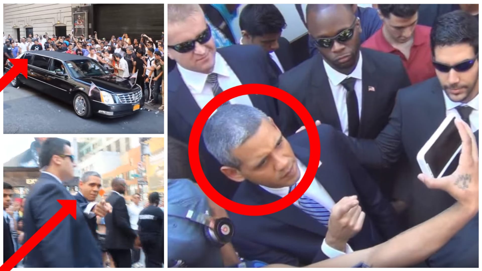 Falešný Barack Obama v centru New Yorku