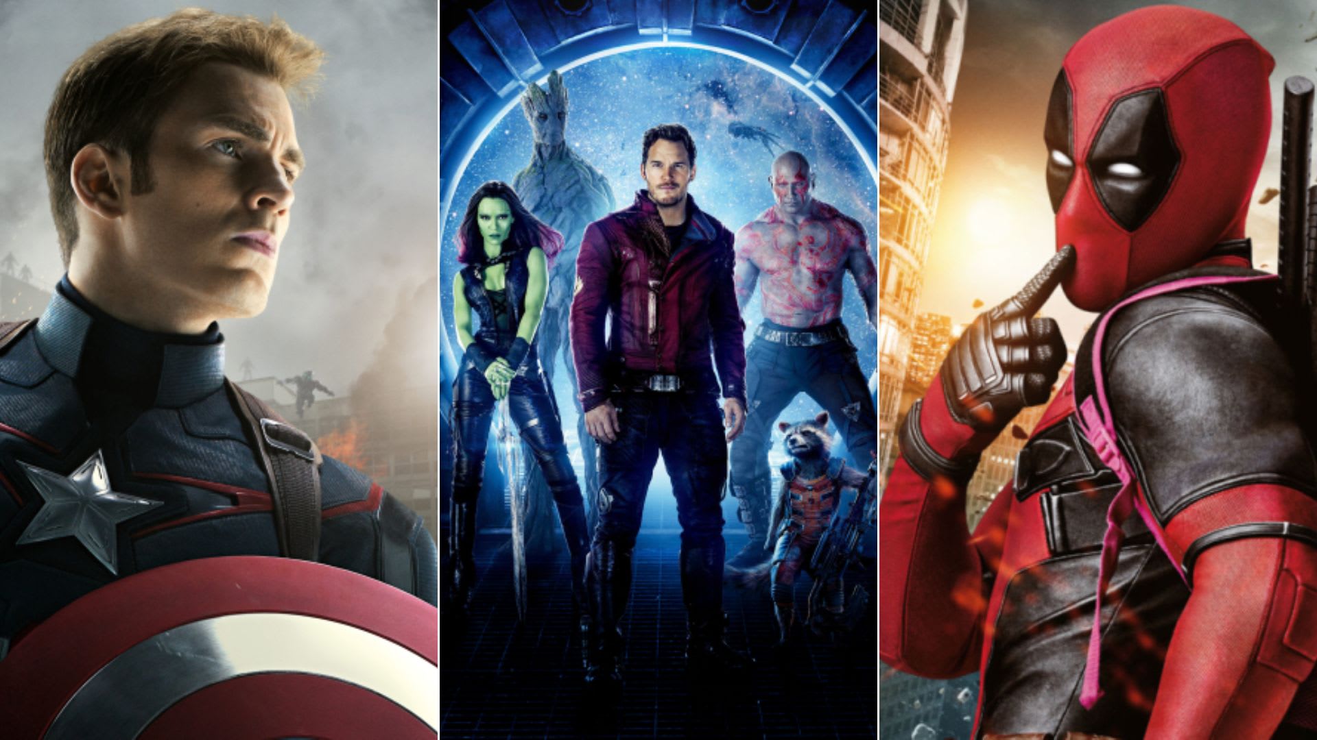 Kapitán Amerika, Strážci Galaxie a Deadpool