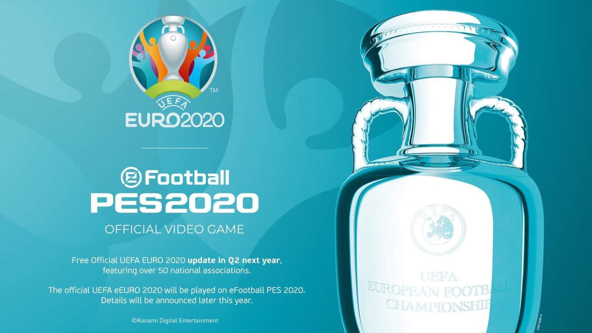 EURO 2020 bude oficiálně pouze ve fotbalové hře PES 2020