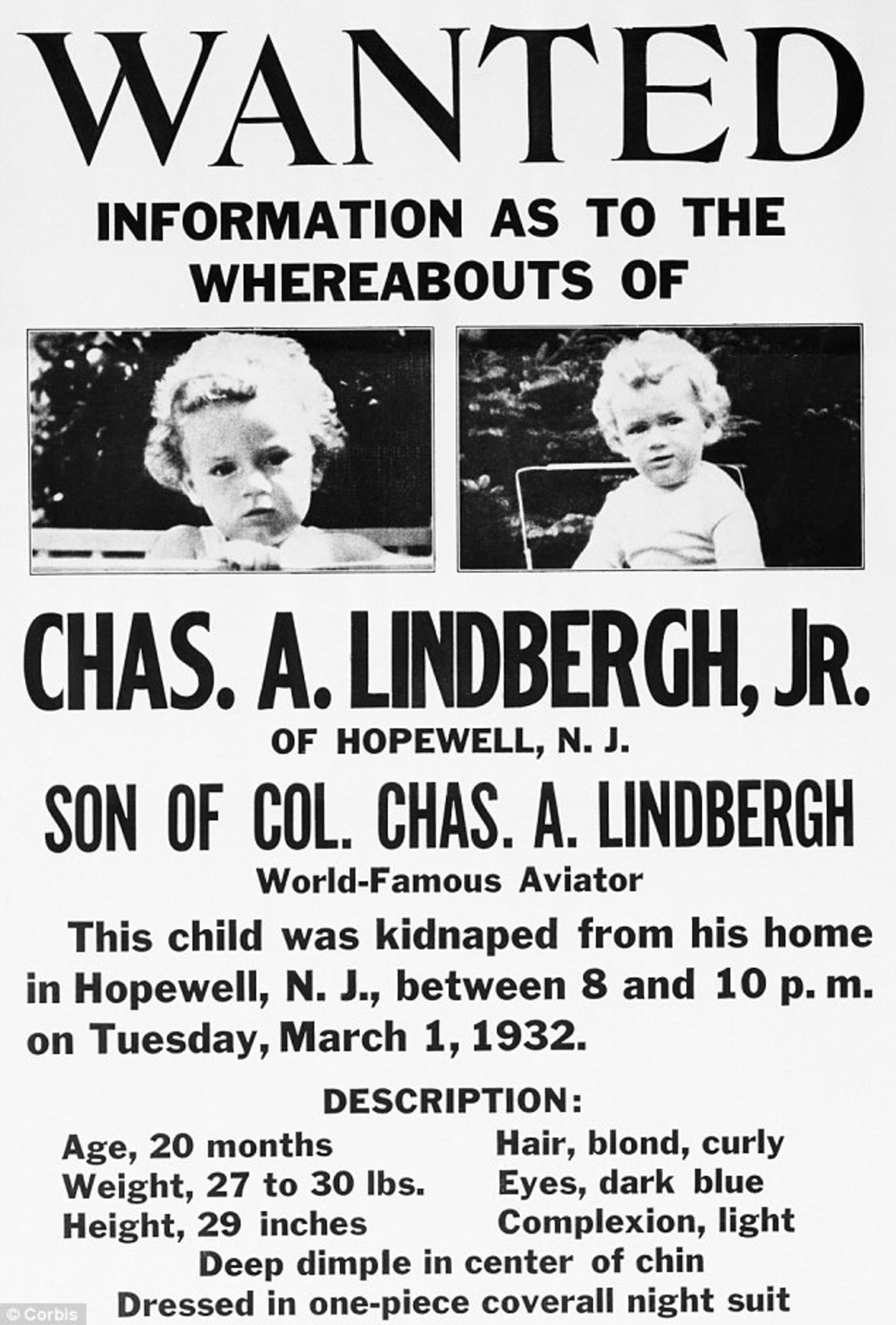Unesené dítě - Charles Lindebergh