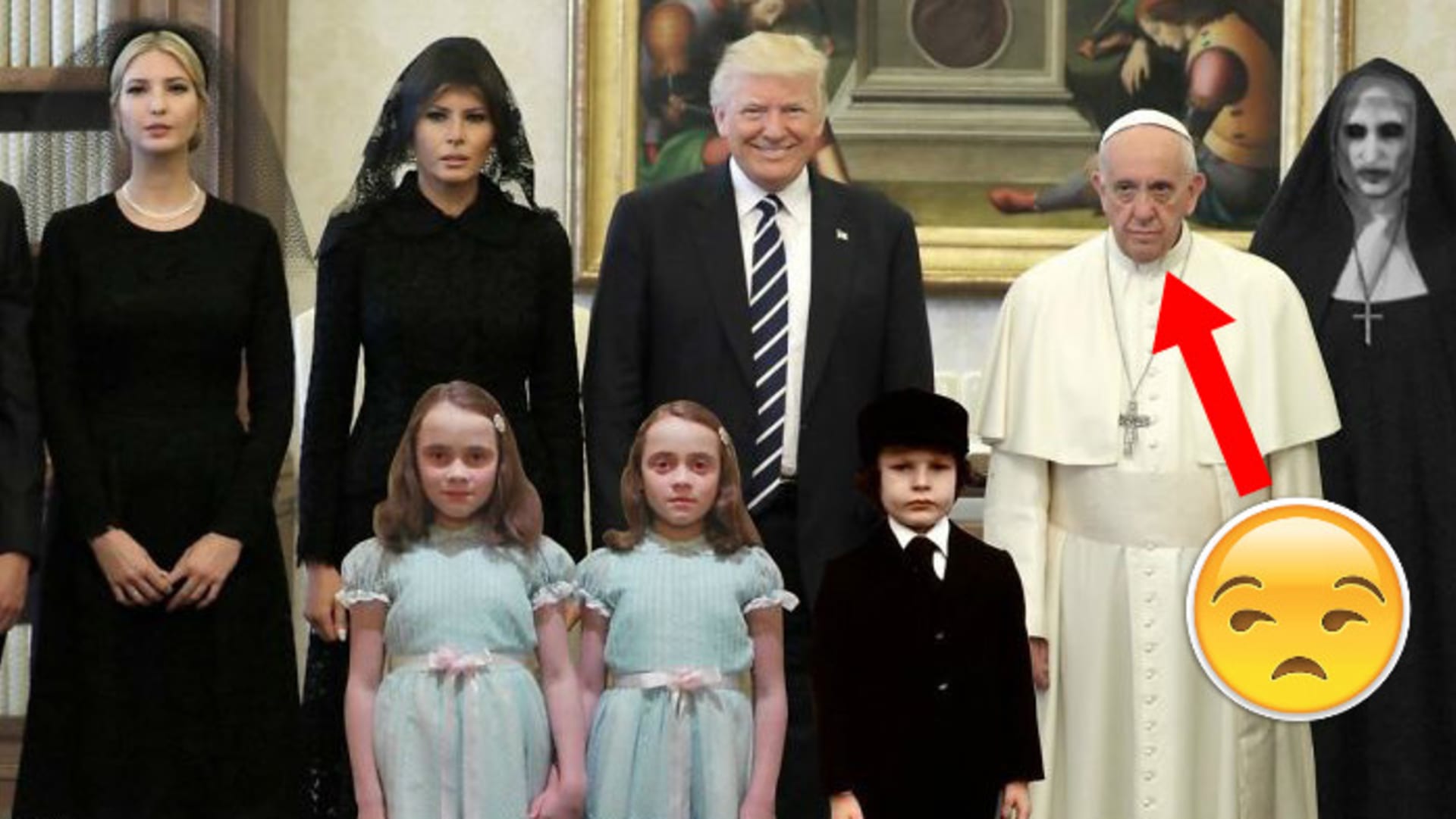 Smutný papež při návštěvě Trumpa ve Vatikánu