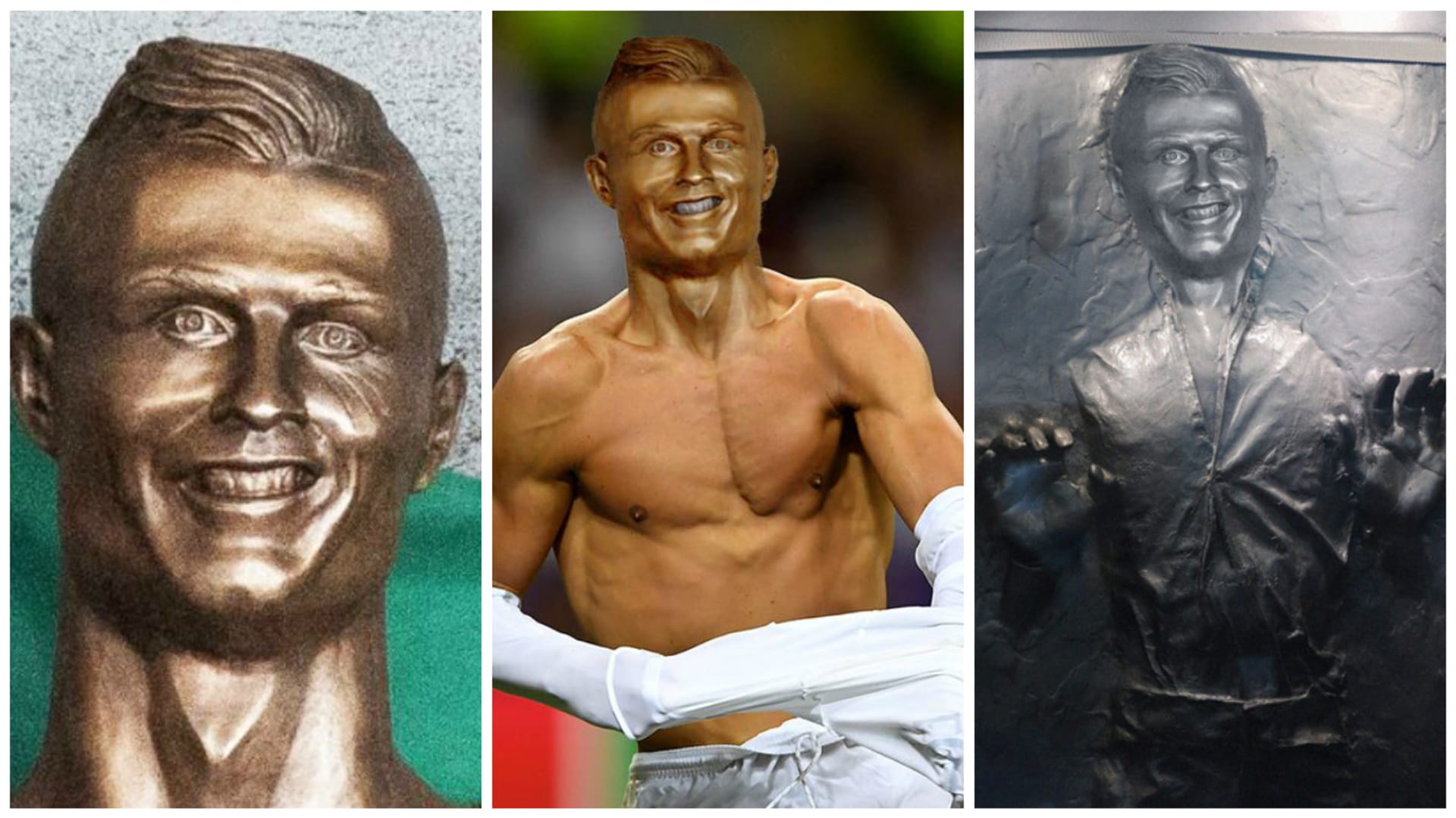 Ronaldova bronzová hlava spustila photoshopovou bitvu!