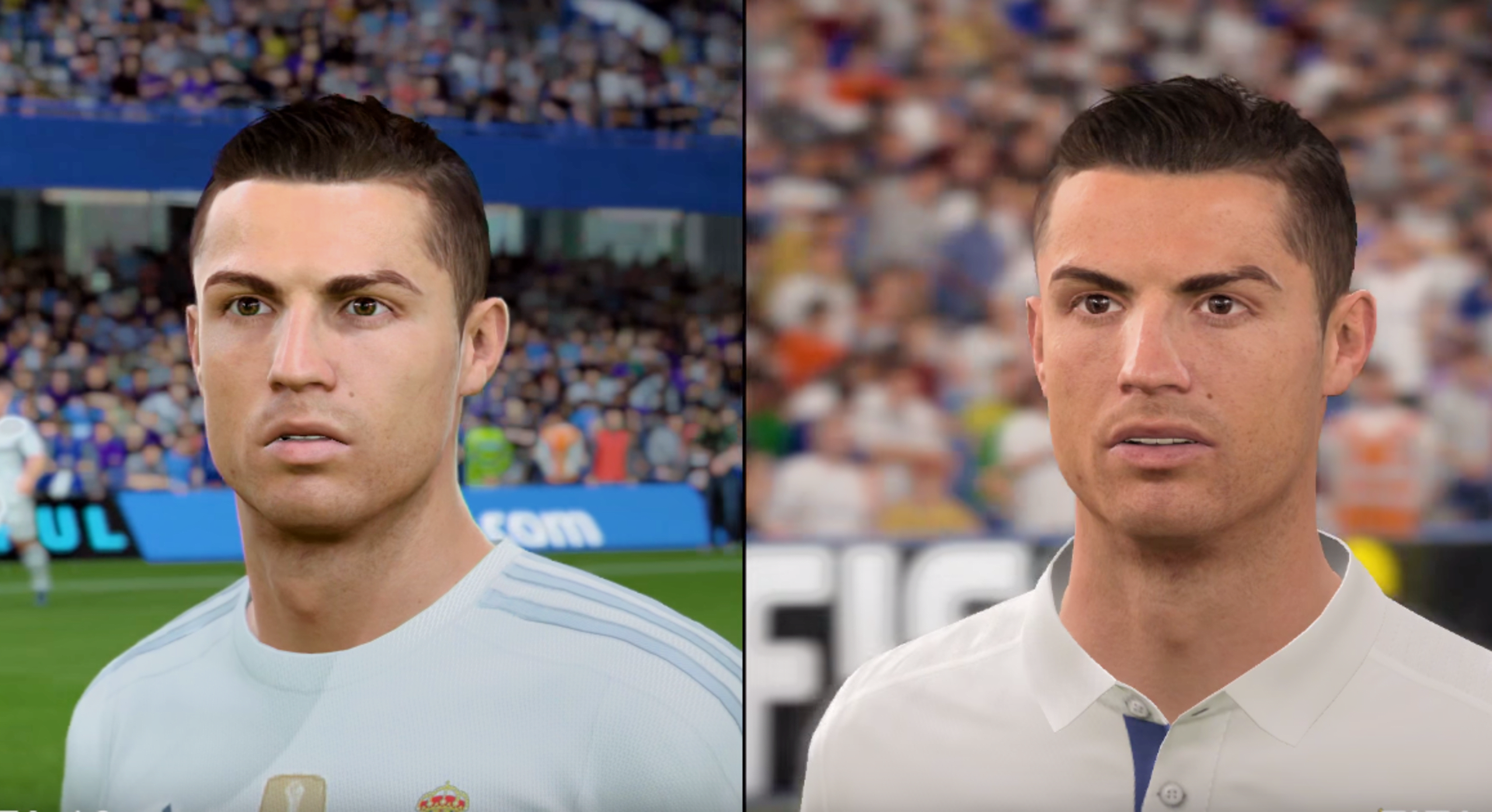 Ronaldo, jak vypadá ve hře FIFA 16 a v novém ročníku FIFA 17