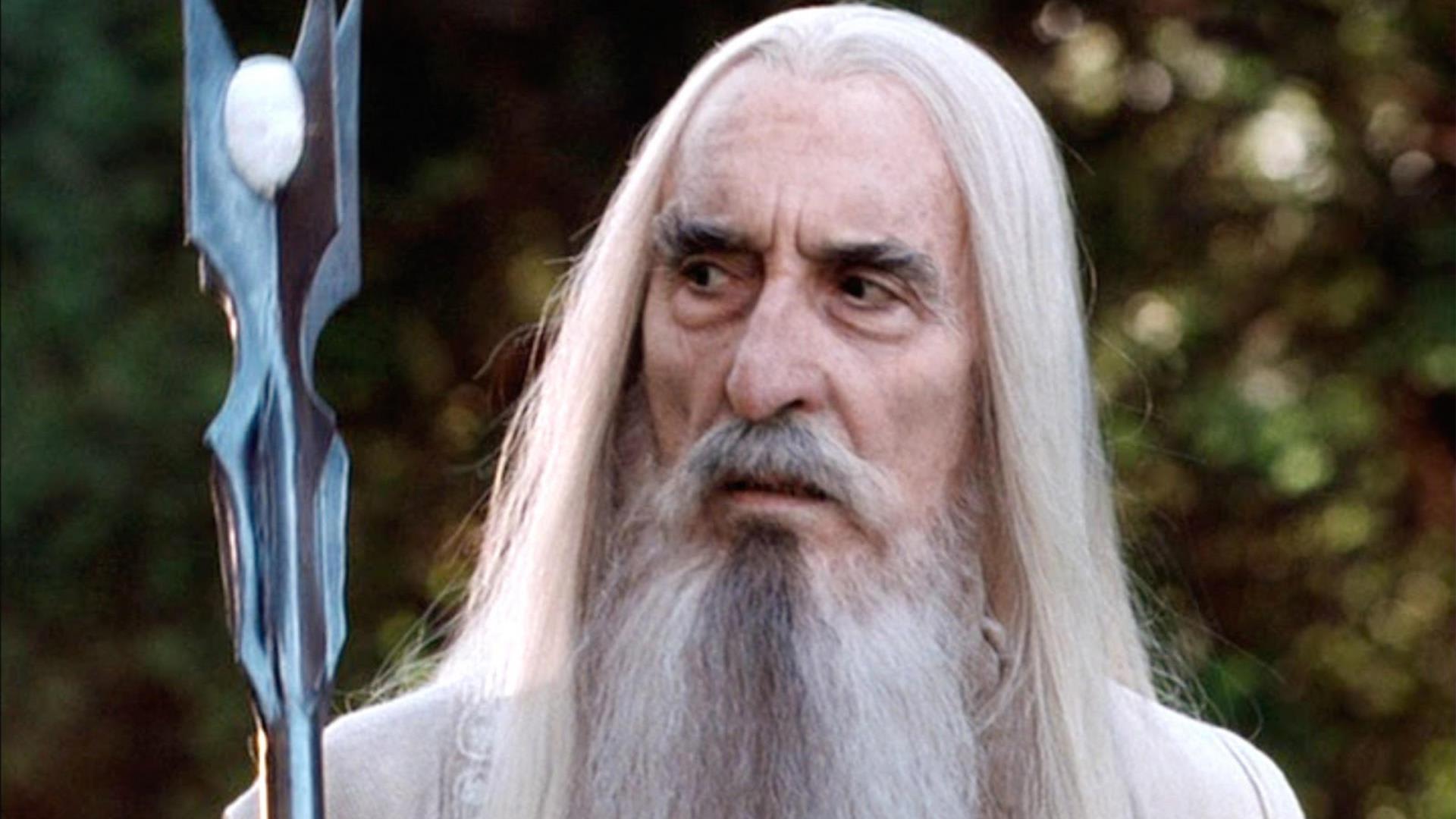 Christopher Lee jako Saruman v Pánovi prstenů