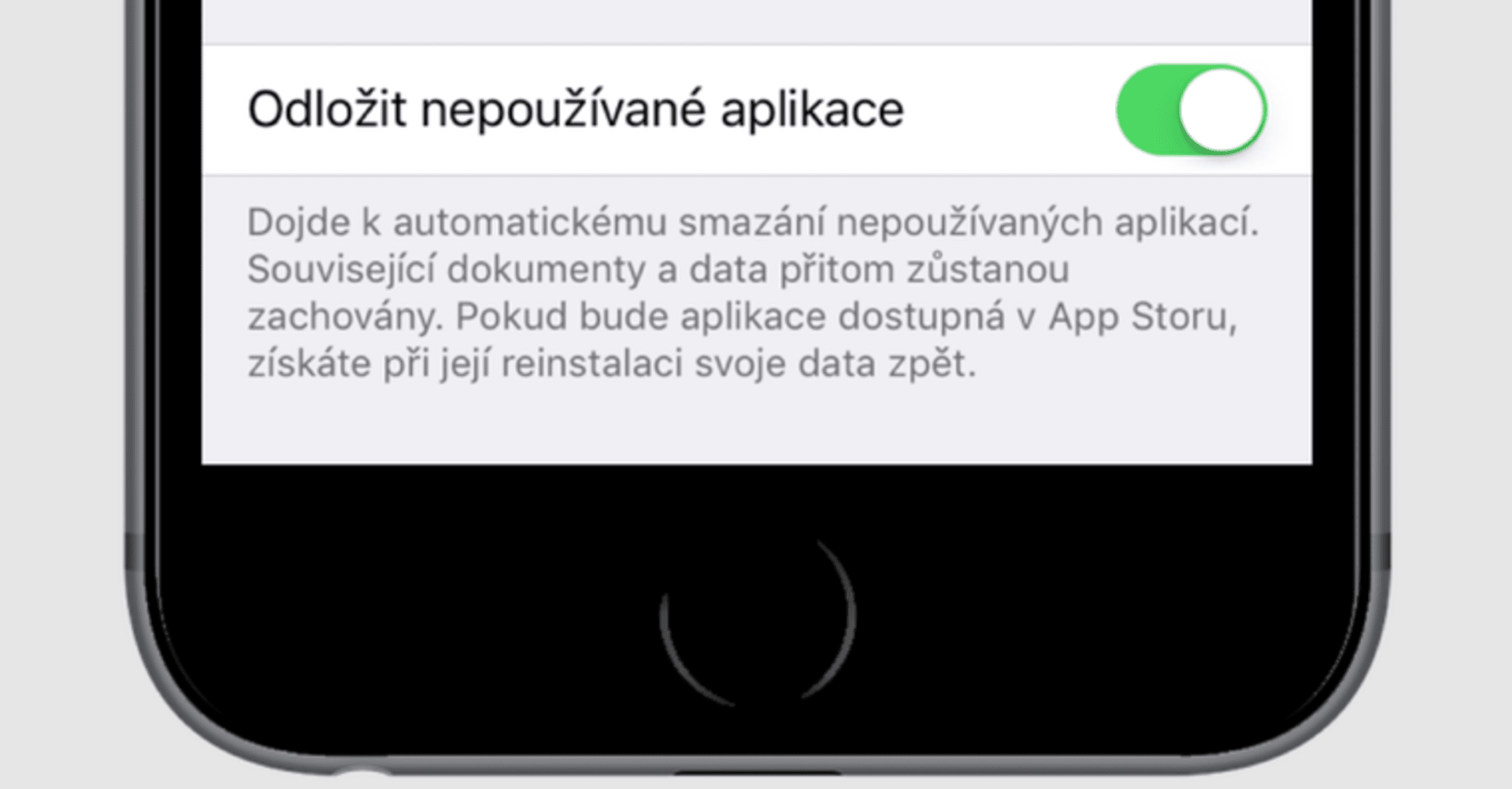 Možnost odložení aplikace v novém iOS 11