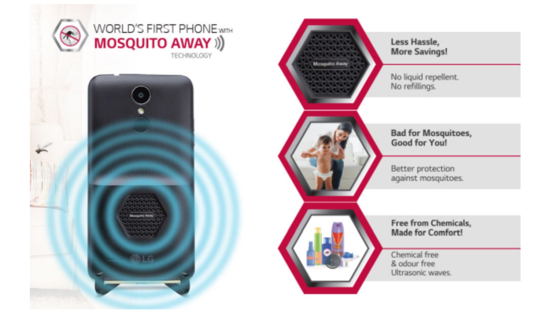 Nový telefon od LG umí odpuzovat komáry